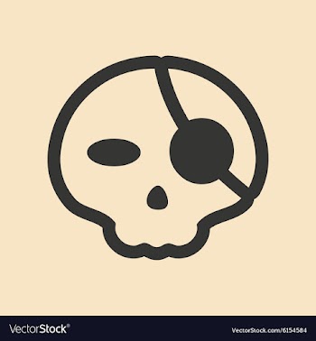 Flat in black and white mobile application pirate vector image