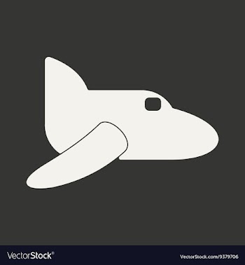 Flat in black and white mobile application plane vector image
