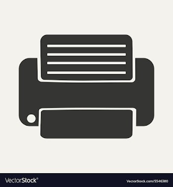Flat in black and white mobile application printer vector image