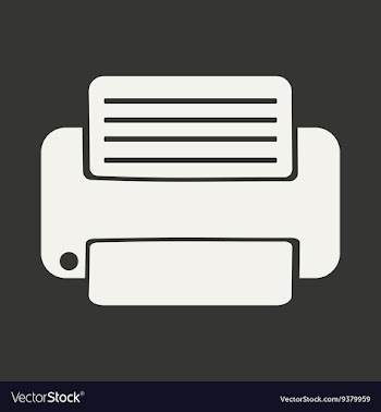 Flat in black and white mobile application printer vector image