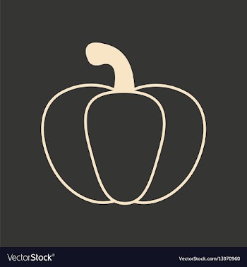 Flat in black and white mobile application pumpkin vector image