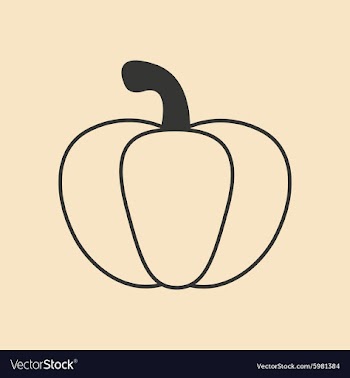 Flat in black and white mobile application pumpkin vector image