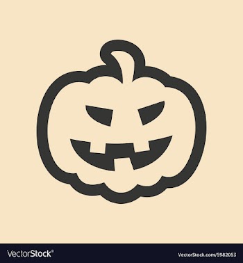 Flat in black and white mobile application pumpkin vector image
