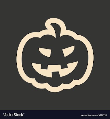 Flat in black and white mobile application pumpkin vector image