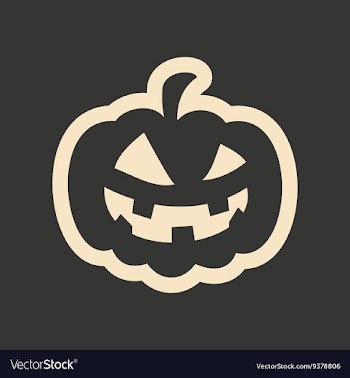 Flat in black and white mobile application pumpkin vector image
