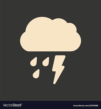 Flat in black and white mobile application rain vector image