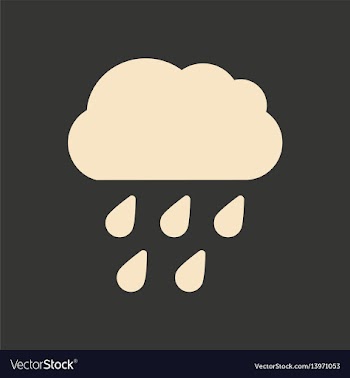 Flat in black and white mobile application rain vector image