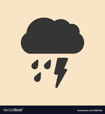 Flat in black and white mobile application rain vector image
