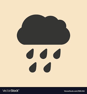 Flat in black and white mobile application rain vector image