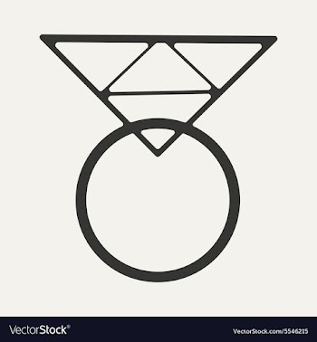 Flat in black and white mobile application ring vector image