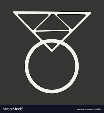 Flat in black and white mobile application ring vector image