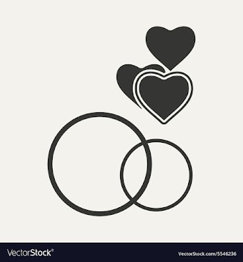 Flat in black and white mobile application rings vector image