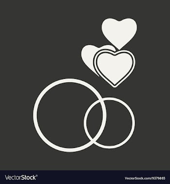 Flat in black and white mobile application rings vector image