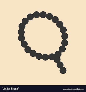 Flat in black and white mobile application rosary vector image