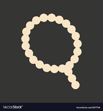 Flat in black and white mobile application rosary vector image