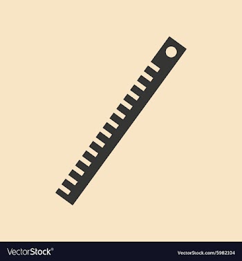 Flat in black and white mobile application ruler vector image