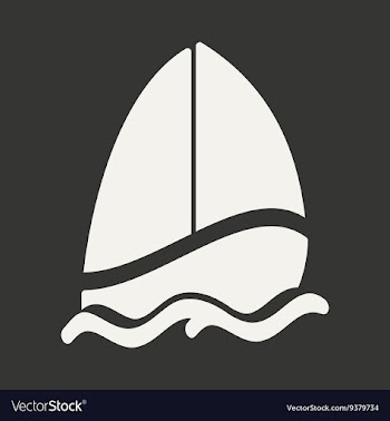 Flat in black and white mobile application sailing vector image