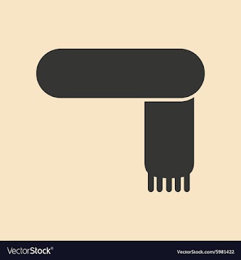 Flat in black and white mobile application scarf vector image