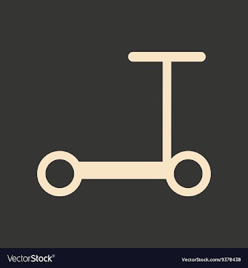 Flat in black and white mobile application scooter vector image