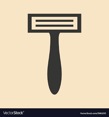 Flat in black and white mobile application Shaving vector image