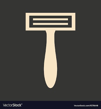 Flat in black and white mobile application Shaving vector image