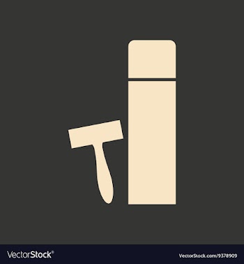 Flat in black and white mobile application shaving vector image