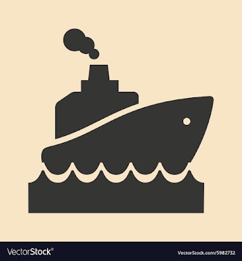 Flat in black and white mobile application ship vector image