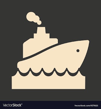 Flat in black and white mobile application ship vector image