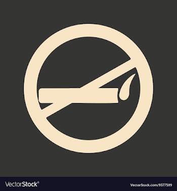 Flat in black and white mobile application smoking vector image