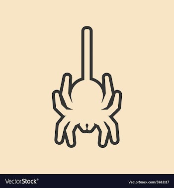 Flat in black and white mobile application spider vector image