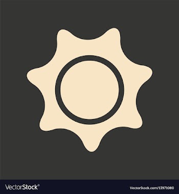 Flat in black and white mobile application sun vector image