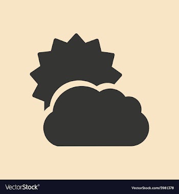 Flat in black and white mobile application sun vector image