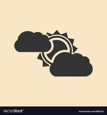 Flat in black and white mobile application sun vector image