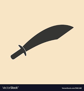 Flat in black and white mobile application sword vector image