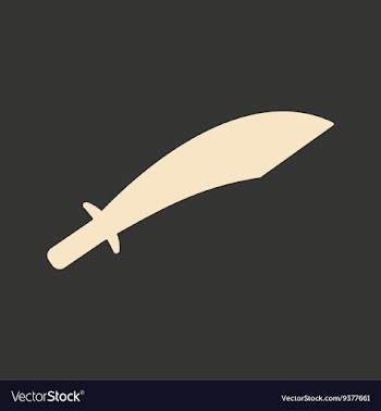 Flat in black and white mobile application sword vector image