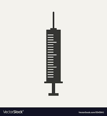Flat in black and white mobile application syringe vector image