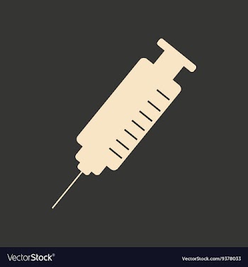 Flat in black and white mobile application syringe vector image