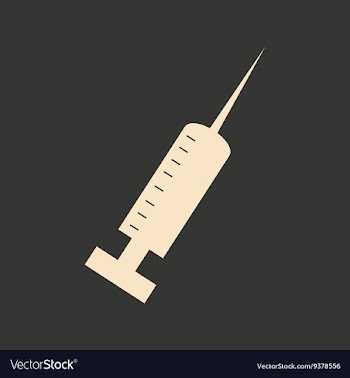 Flat in black and white mobile application syringe vector image