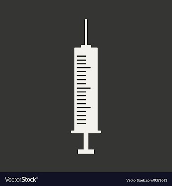Flat in black and white mobile application syringe vector image