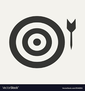 Flat in black and white mobile application target vector image