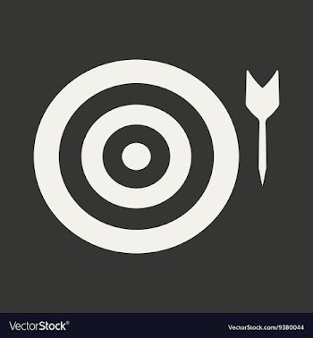 Flat in black and white mobile application target vector image