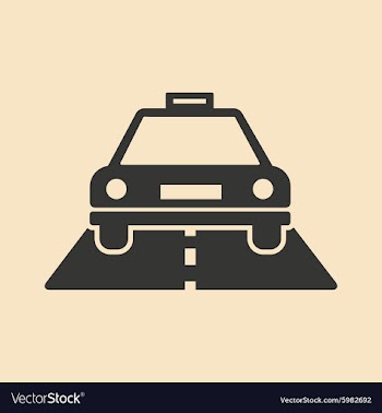 Flat in black and white mobile application taxi vector image
