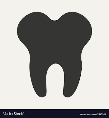 Flat in black and white mobile application teeth vector image