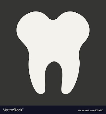 Flat in black and white mobile application teeth vector image
