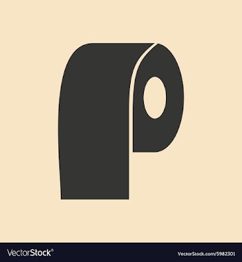 Flat in black and white mobile application toilet vector image