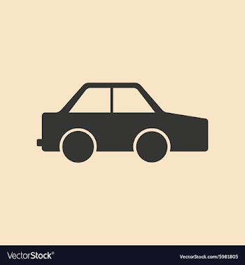 Flat in black and white mobile application toy car vector image