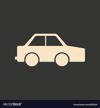 Flat in black and white mobile application toy car vector image