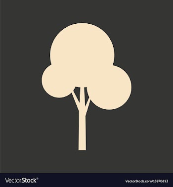 Flat in black and white mobile application tree vector image
