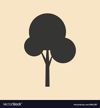 Flat in black and white mobile application tree vector image