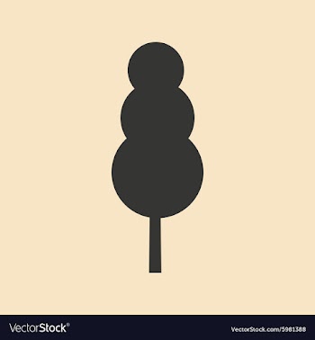 Flat in black and white mobile application tree vector image